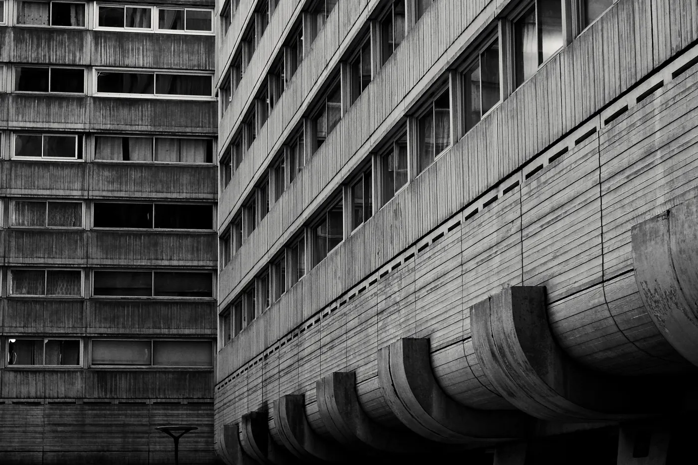 Galerías en la fachada sur.